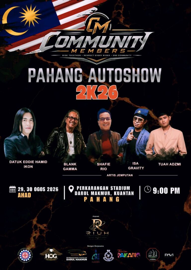 Peluang jadi penyanyi rakaman dan menang motor di Community Members – Pahang Auto Show 2K26